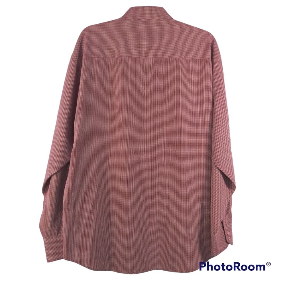 Bugatchi Uomo Red Checkered Button Down Dress Shi… - image 2